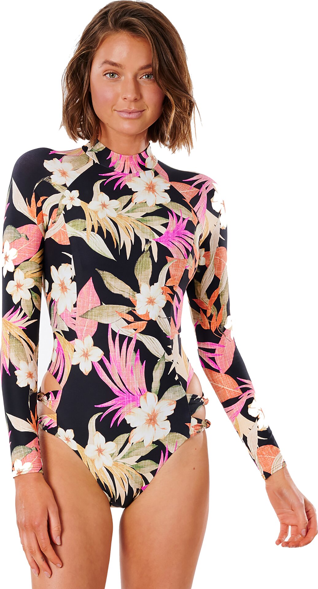 Rip Curl North Shore Cheeky Long Sleeve Swimsuit Black