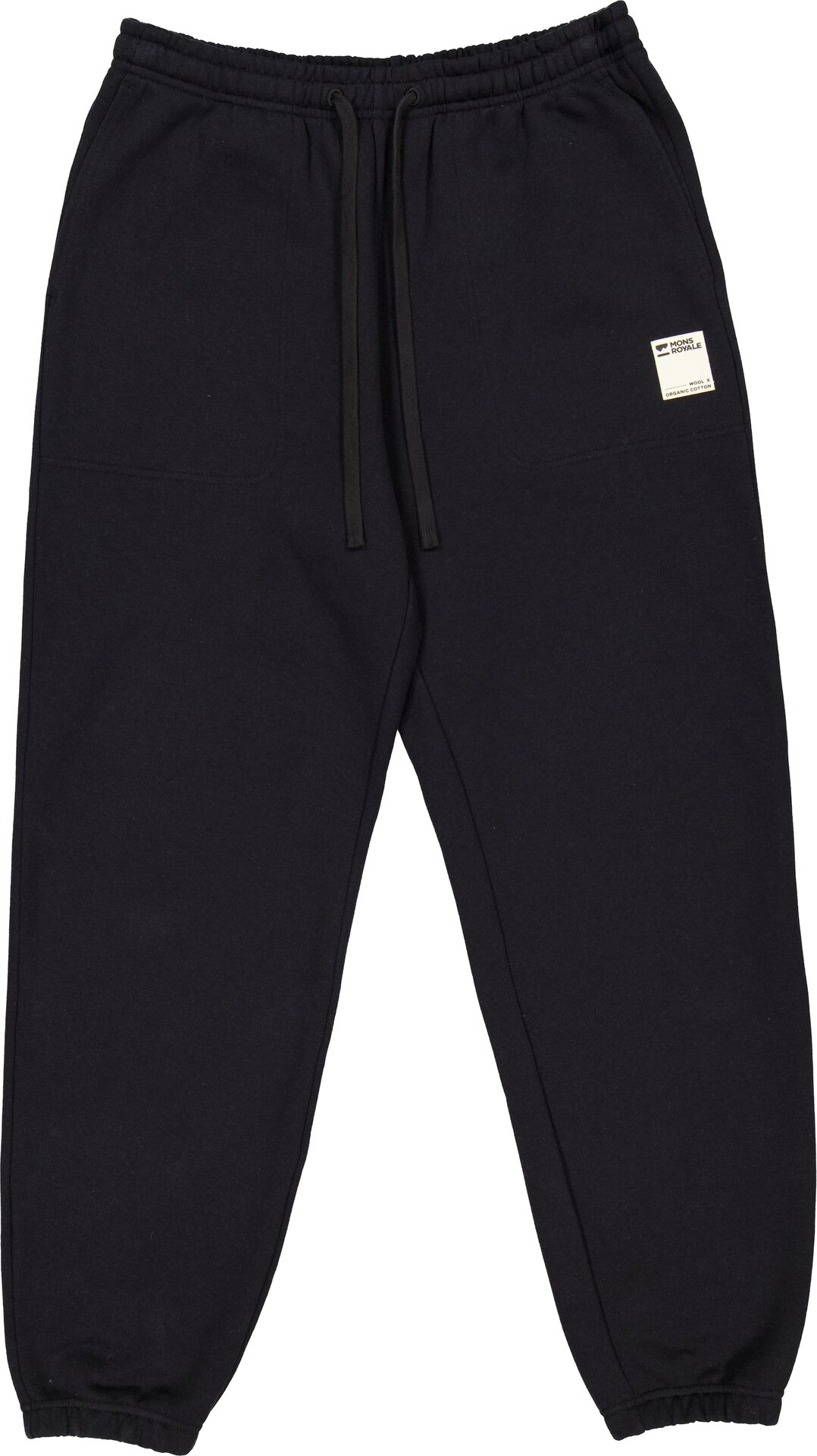 Mons Royale Verdant Merino Cotton Sweatpants Unisex Black