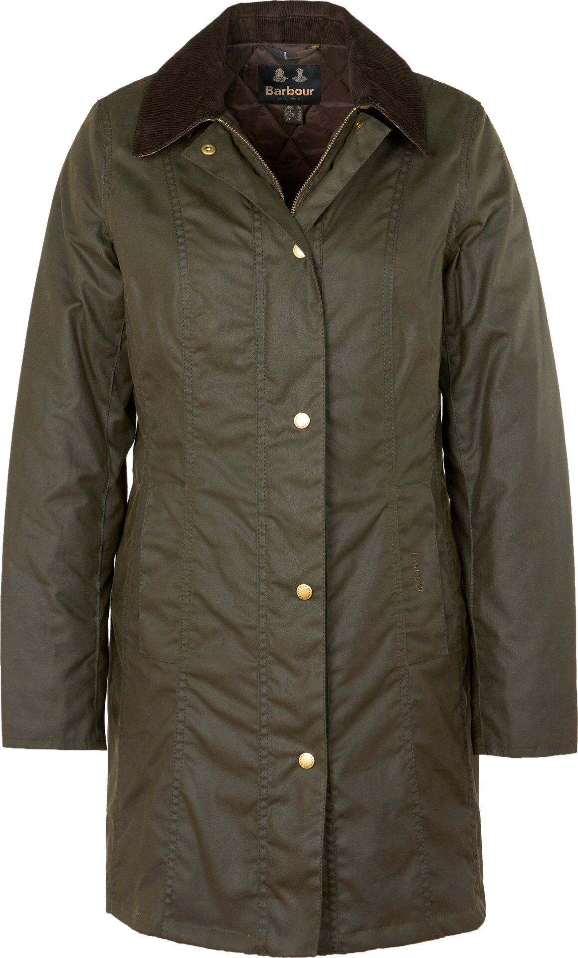 Barbour Belsay Wax Jacket Womens Olive / Classic