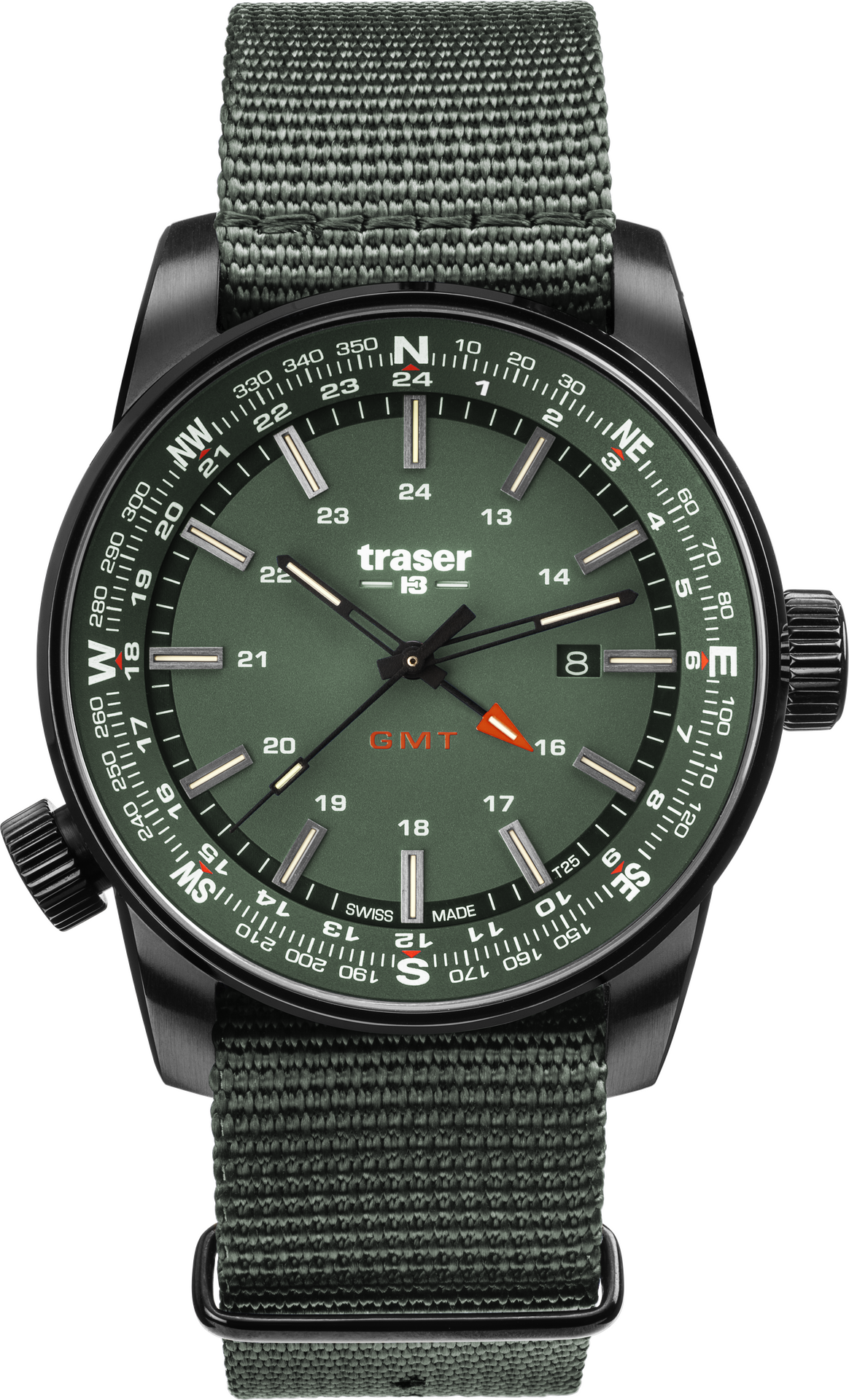 Traser P68 Pathfinder GMT Green Nato strap