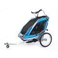 Chariot Chinook 2 - Bundle: pivoting wheel  +  baby supporter + car seat adapter + cargo bag Aqua/Grey/Periwinkle