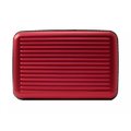 Ögon Designs Aluminium wallet 6A, Fan-shaped Red