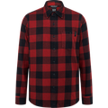 Black Diamond Long Sleeve Zodiac Flannel Shirt Mens Dark Crimson/Smoke Plaid