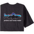 Patagonia Home Water Trout Organic T-Shirt Mens Ink Black
