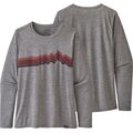 Patagonia Long-Sleeved Capilene Cool Daily Graphic Shirt Womens Ridge Rise Stripe: Feather Grey
