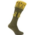 Seeland Classic English Socks Forest socks, Dusty olive melange/sennep