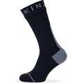 Sealskinz Briston Waterproof All Weather Mid Length Sock with Hydrostop Black / Grey