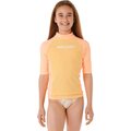 Rip Curl Classic Surf Short Sleeve Rash Vest Girls Orange