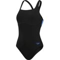Speedo Flex Band Swimsuit with Integrated Swim Bra Womens Black / Curious Blue