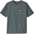Patagonia Line Logo Ridge Stripe Organic Pocket T-Shirt Mens Nouveau Green