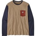 Patagonia Long-Sleeved Shop Sticker Pocket Responsibili-Tee Unisex Grayling Brown