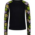 Mons Royale Bella Merino Air-Con Long Sleeve Womens Alpine Bloom / Black