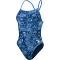 Speedo Allover Digital Vback Womens Cerulean Blue