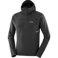 Salomon Sense Aero Hybrid Half Zip Hood Jacket Mens Deep Black