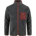 Fjällräven Vardag Pile Fleece Mens Dark Grey / Maroon (030-352)