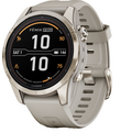 Garmin Fenix 7S Pro Sapphire Solar (Esittelykappale) Cream Gold SS w/ Fr. Gray Band