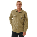 Rip Curl Fun Times Polar Fleece Shirt Mens Washed Moss