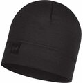 Buff Merino Heavyweight Beanie Solid Black