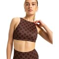 Roxy Pro The Pop Up Crop Top Chocolate Plum Polkabiscus