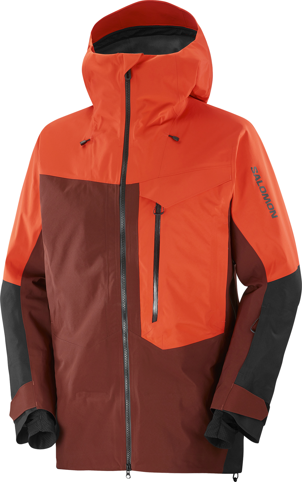 Salomon Moon Patrol Gore-Tex Jacket Mens Tomato / Rum Raisin / Deep Black