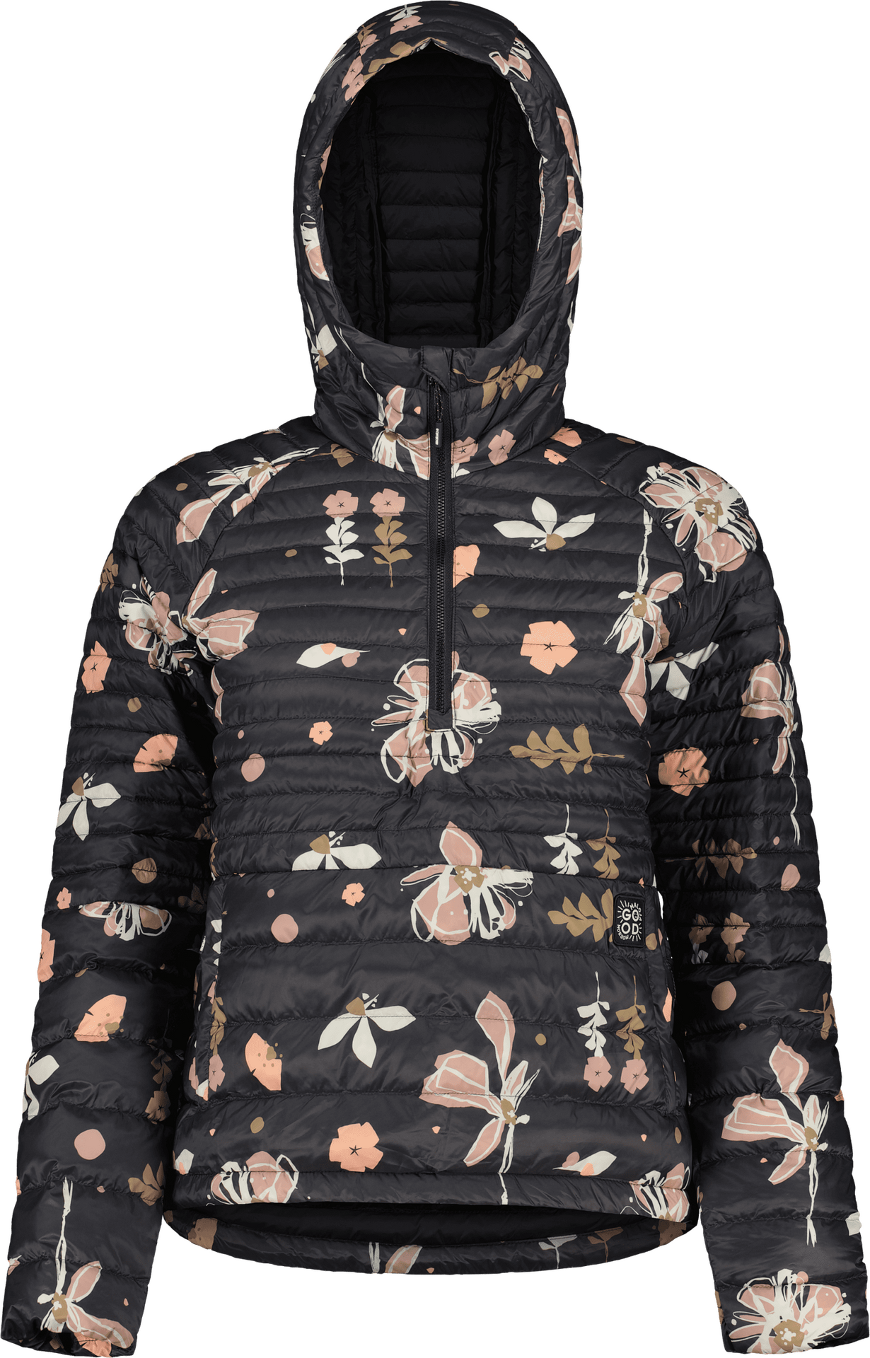 Maloja SeekarspitzM. ReDown Hoody Womens Deep Black Flora