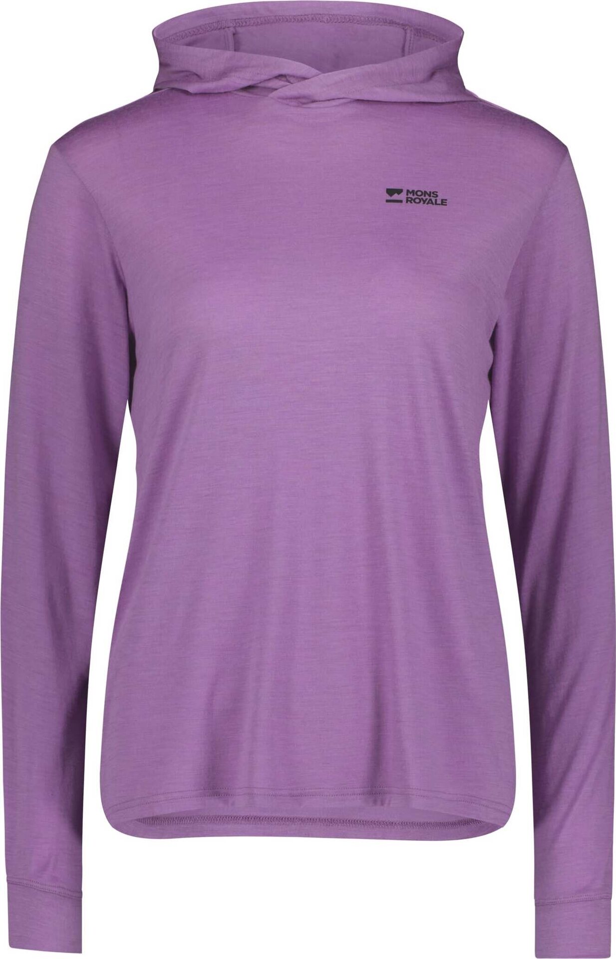 Mons Royale Pivot Merino Long Sleeve Hood Womens Bloom