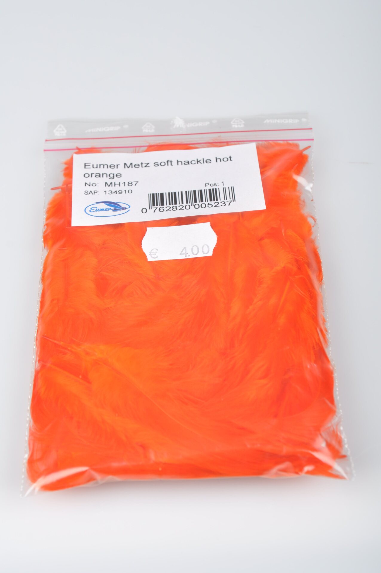Hareline Metz Soft Hackle Hot Orange