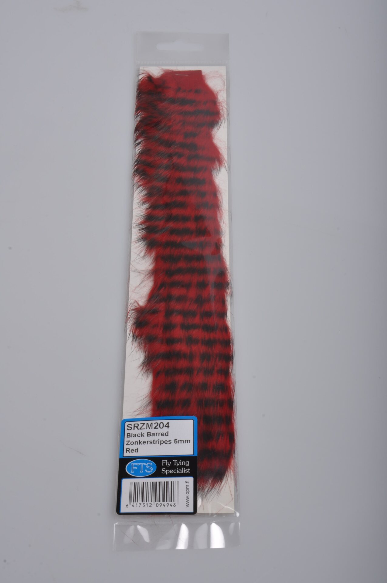 FTS Wide Rabbit Zonker Red - Black Barred