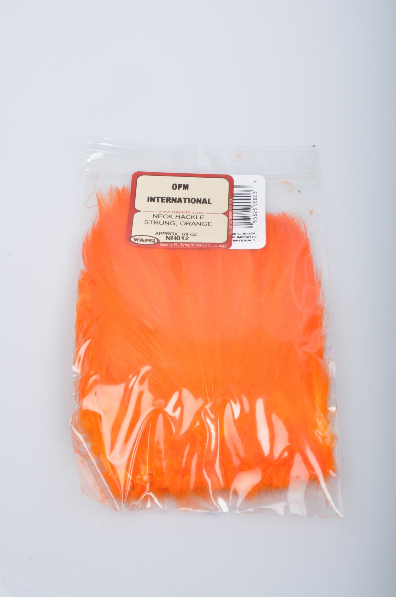 Wapsi Neck Hackle Strung, Kukon häkilä sulkia Oranssi