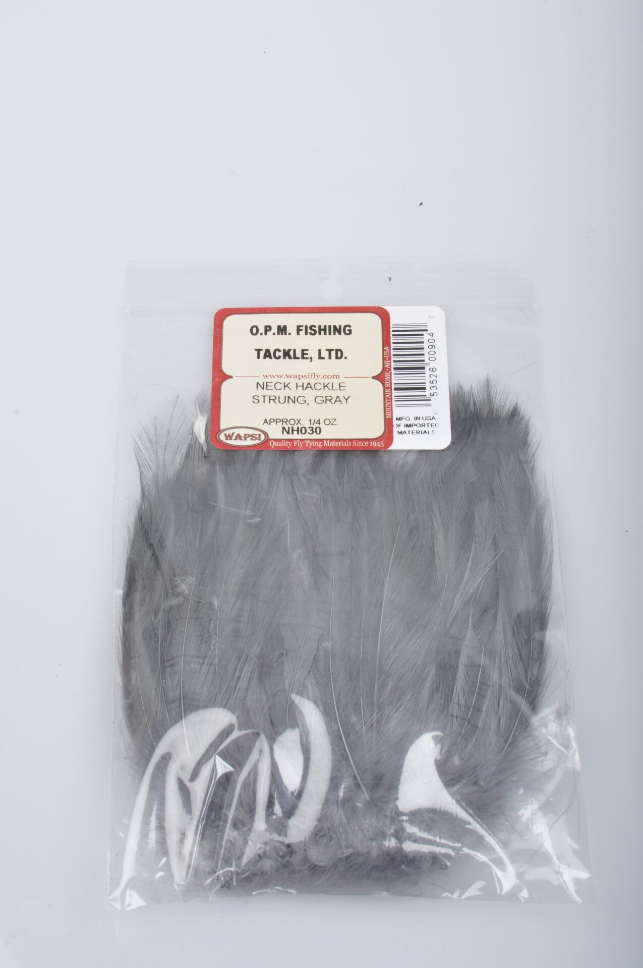 Wapsi Neck Hackle Strung, Kukon häkilä sulkia Harmaa