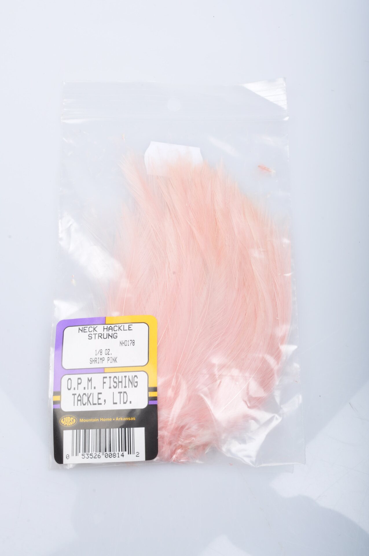 Wapsi Neck Hackle Strung, Kukon häkilä sulkia Shrimp Pink