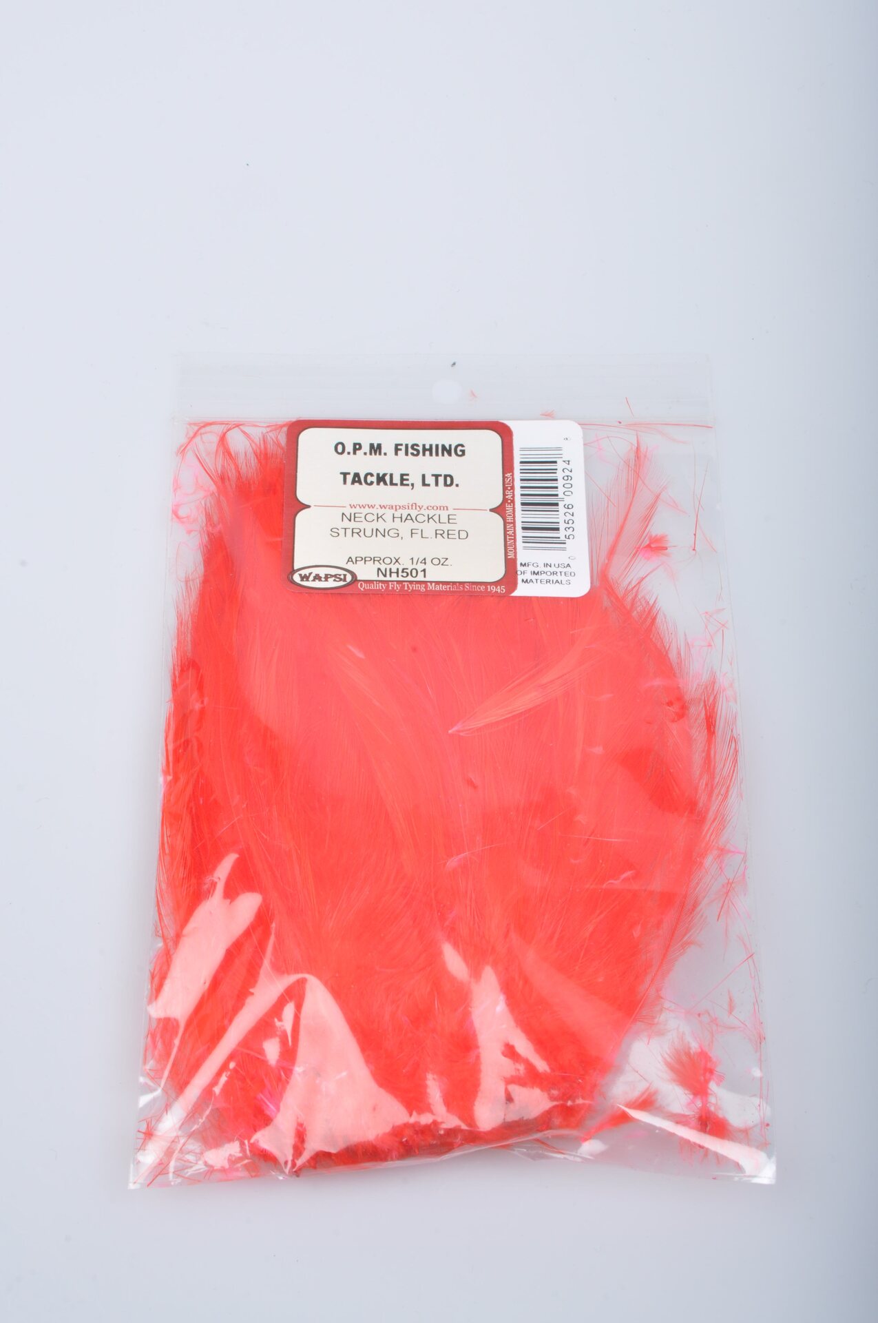 Wapsi Neck Hackle Strung, Kukon häkilä sulkia FL. Punainen