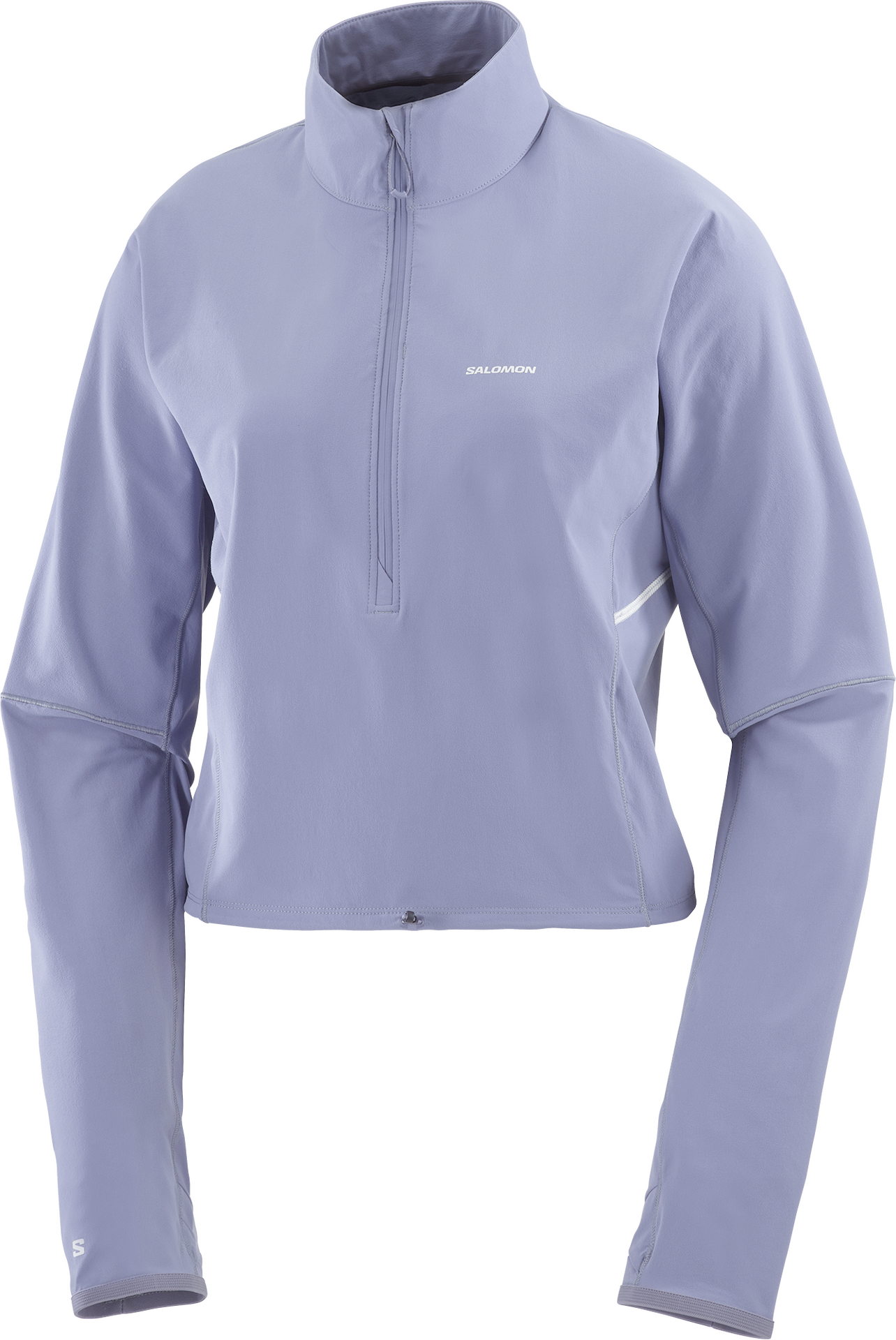 Salomon Sense Aero Hybrid Cropped Pullover Womens Blue Granite