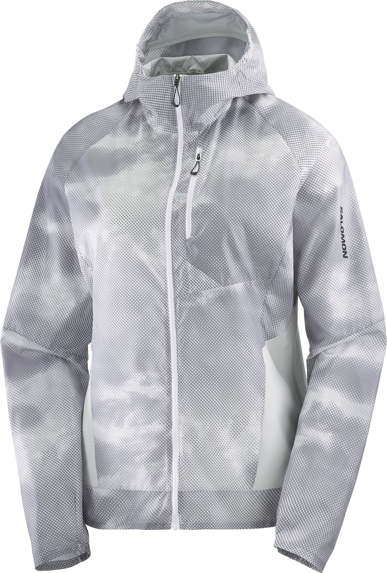 Salomon Bonatti Cross Full Zip HD AOP Womens White / Gray Violet / Frost Gray