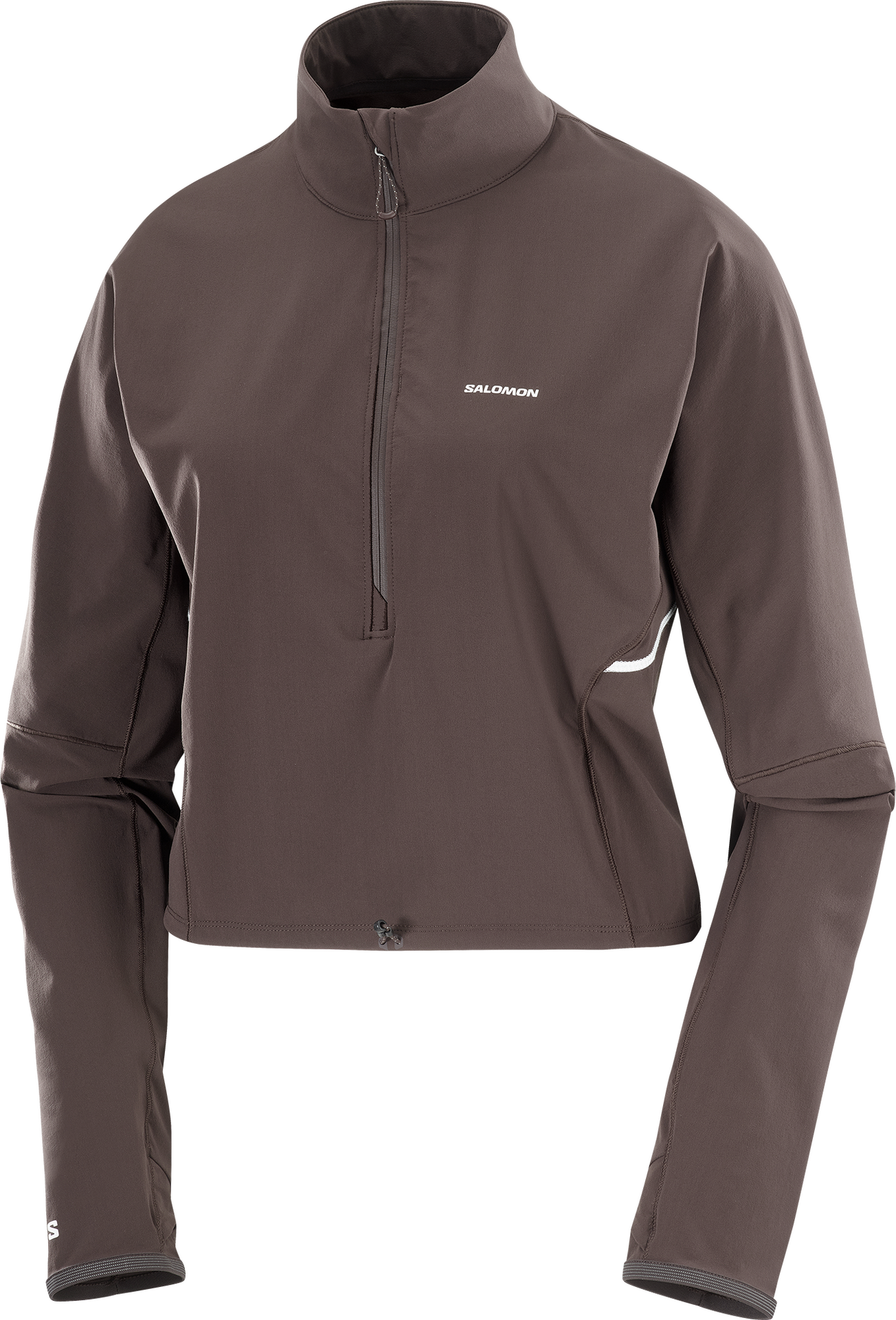 Salomon Sense Aero Hybrid Cropped Pullover Womens Coffee Bean