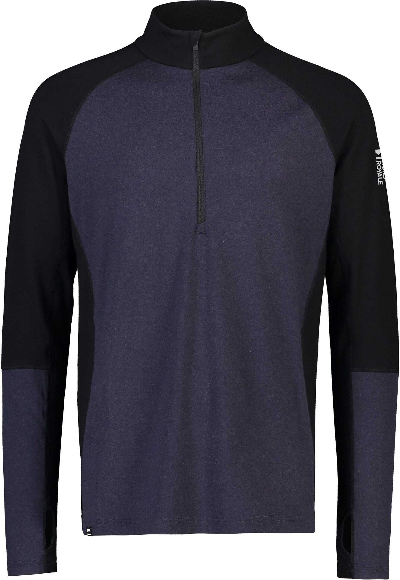 Mons Royale Olympus Half Zip Mens Black / 9 Iron