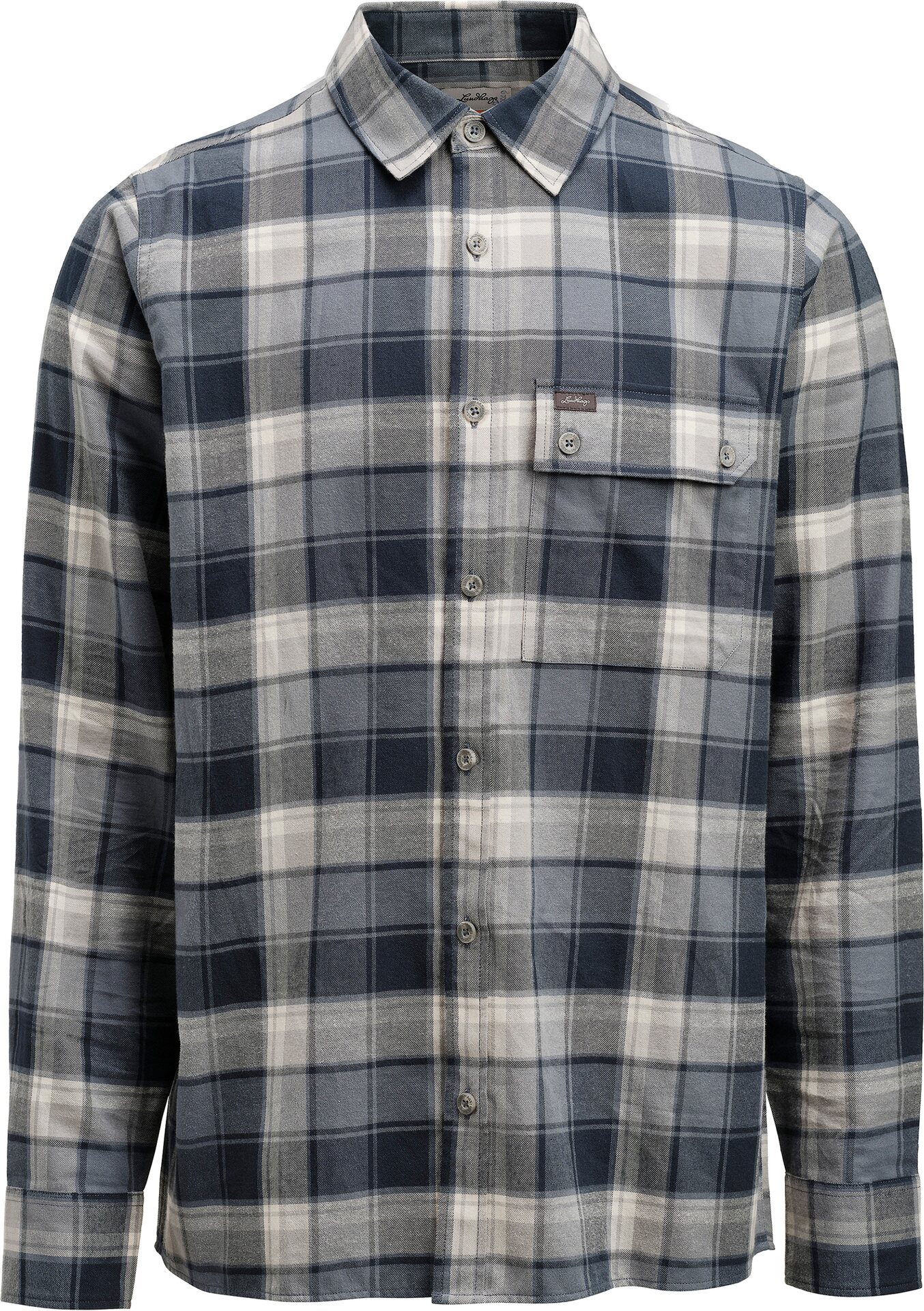 Lundhags Järpen Plaid Flannel Shirt Dark Sky Blue