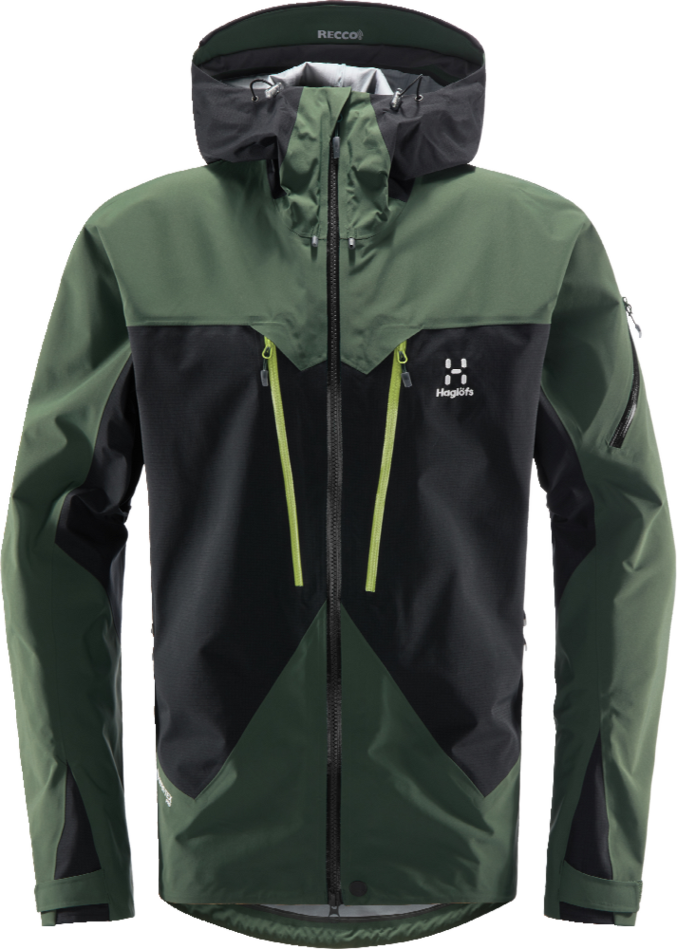 Haglöfs Spitz Jacket Men True Black / Fjell Green