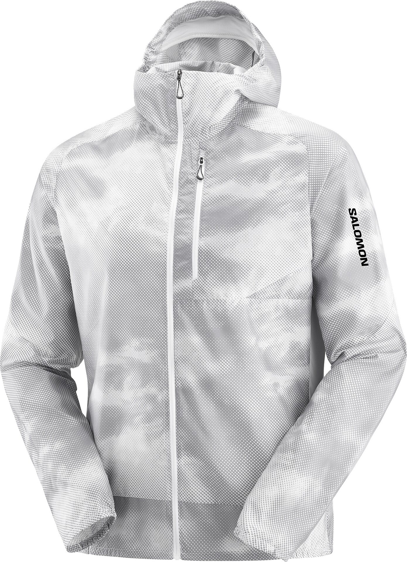 Salomon Bonatti Cross Full Zip HD AOP Mens White / Gray Violet / Frost Gray