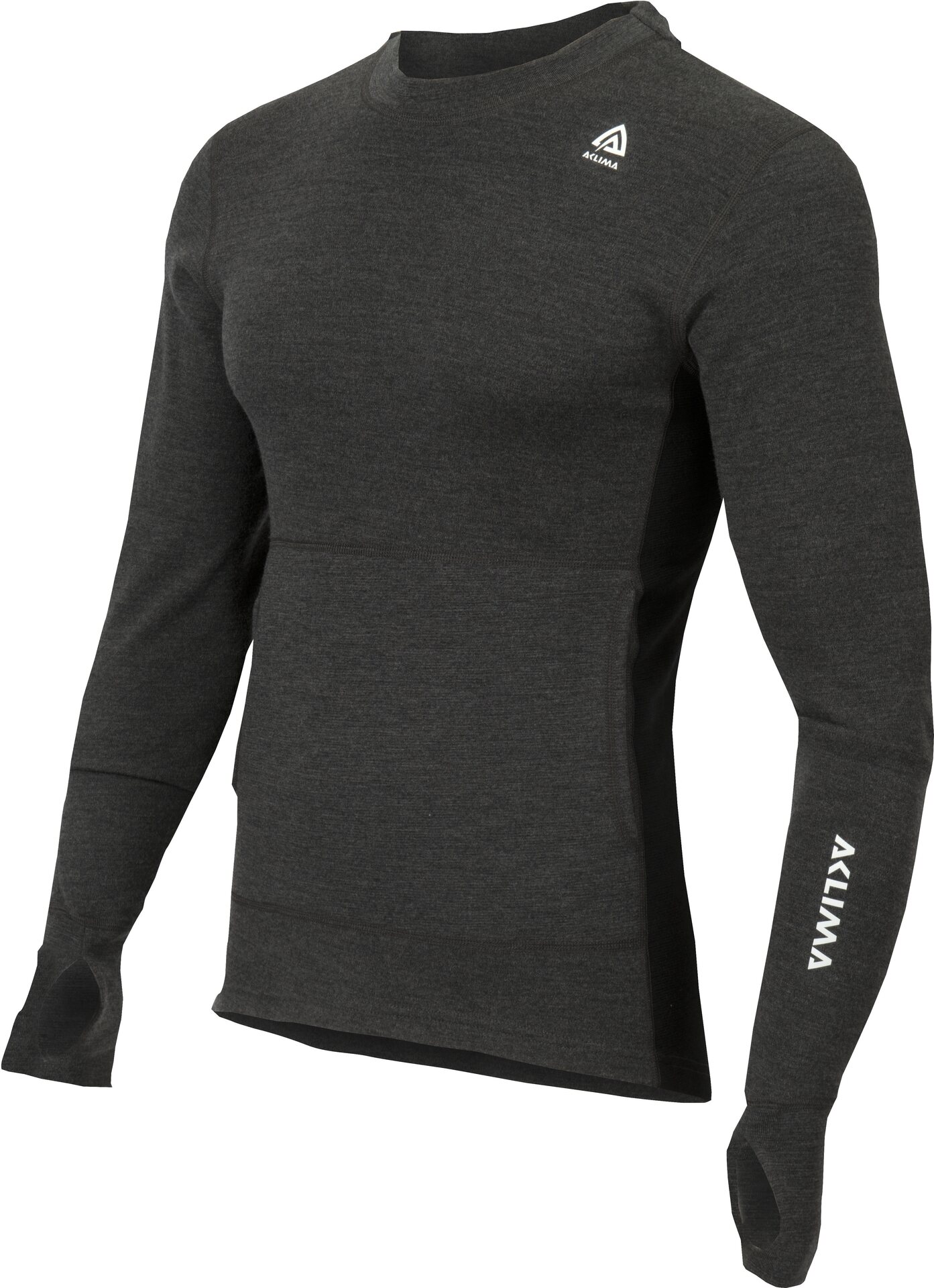 Aclima WarmWool Hood Sweater Mens Marengo/Black