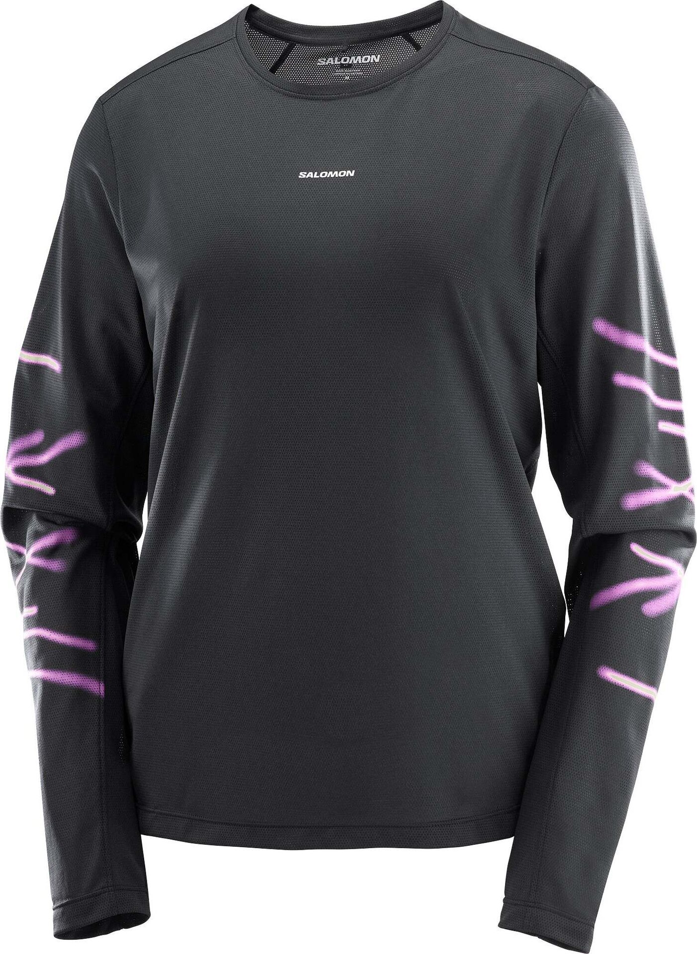 Salomon SHKout Core LS Tee GFX Womens Deep Black