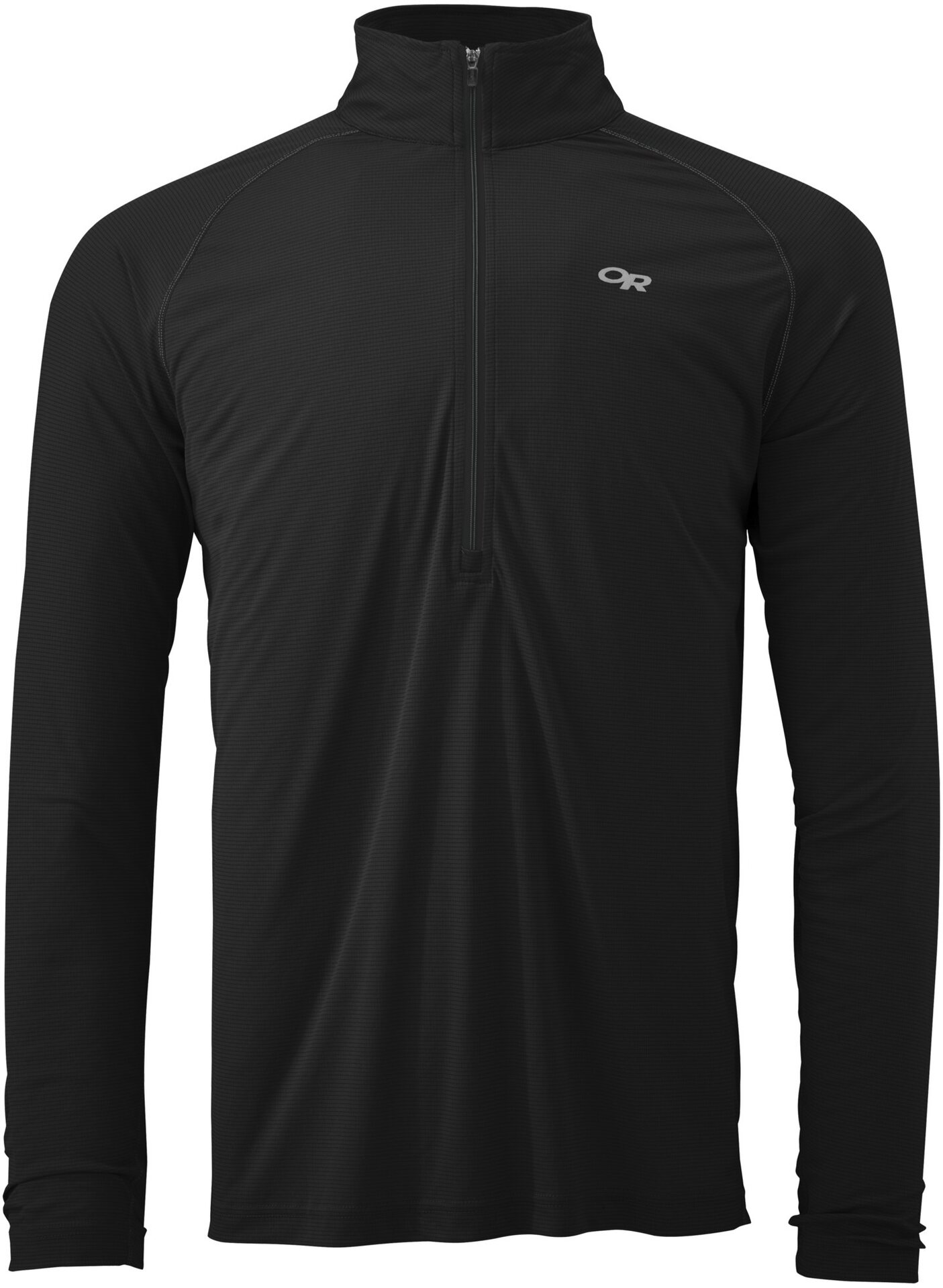 Outdoor Research Echo LS Zip Tee Black/Charcoal