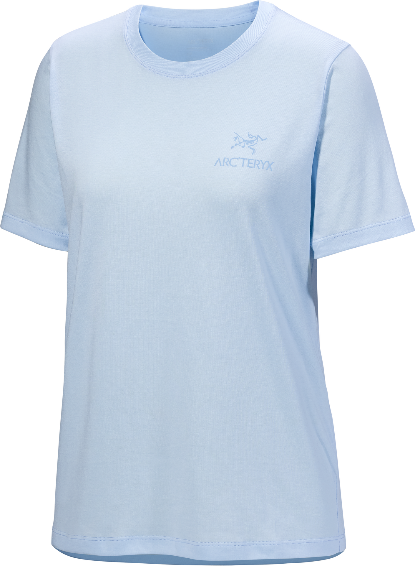 Arc'teryx Kragg SL Cotton Emblem Crew Short Sleeve Womens Alpine Blue