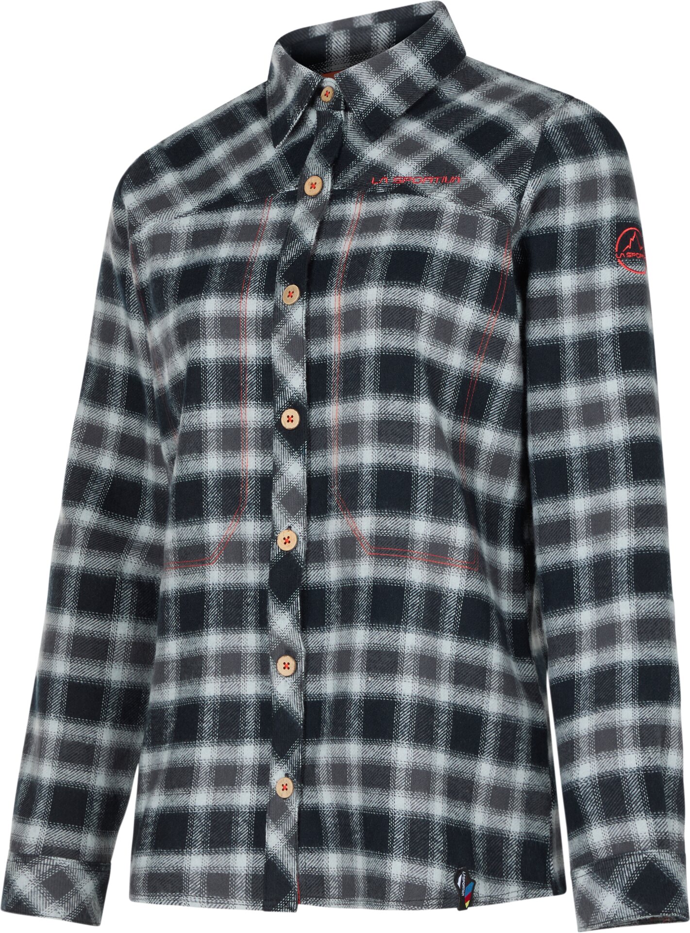 La Sportiva Rambler Flannel Shirt Womens Black/Cherry Tomato