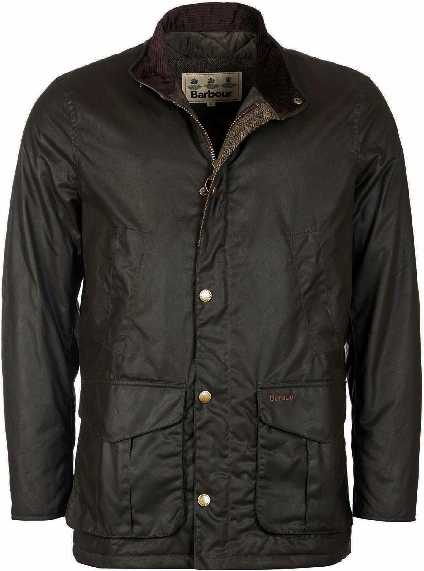 Barbour Hereford Wax Jacket Mens Olive