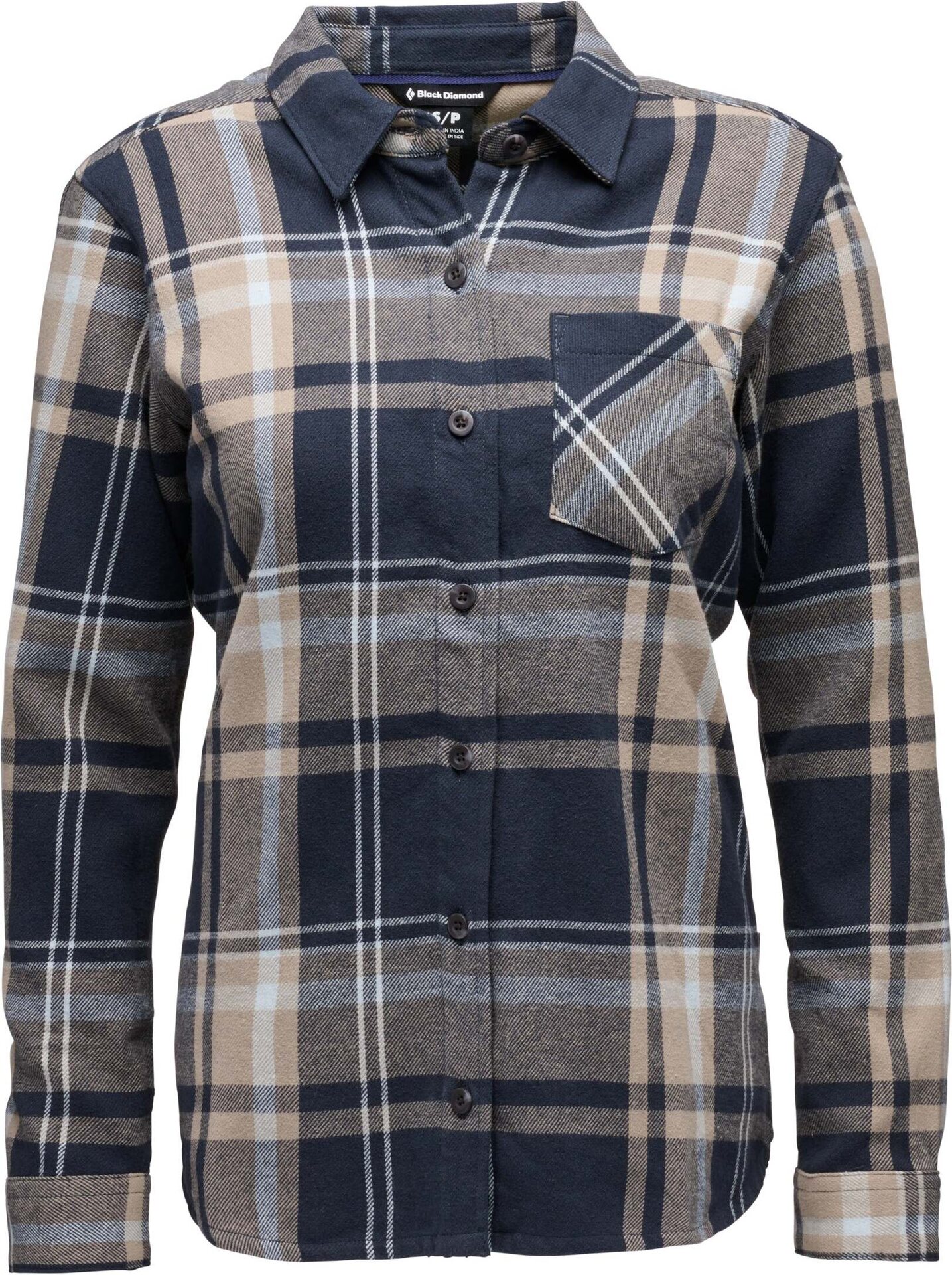 Black Diamond Project Flannel Womens Charcoal-Moonstone Plaid