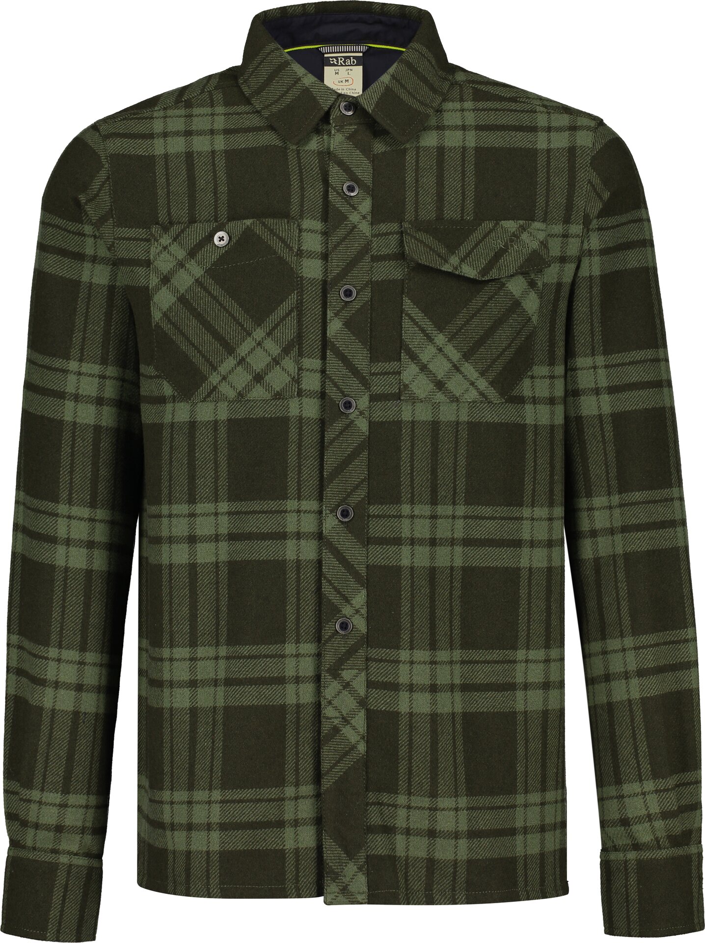 Rab Perimeter Wool Blend Shirt Mens Chlorite Green