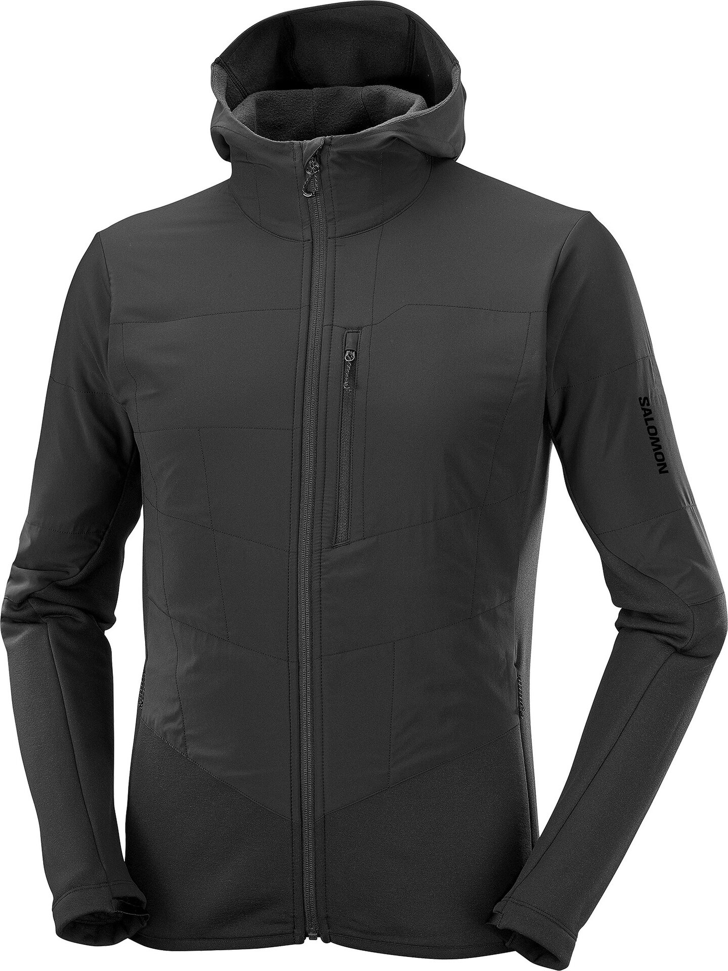 Salomon Outline Warm Hybrid Hoody Mens Deep Black
