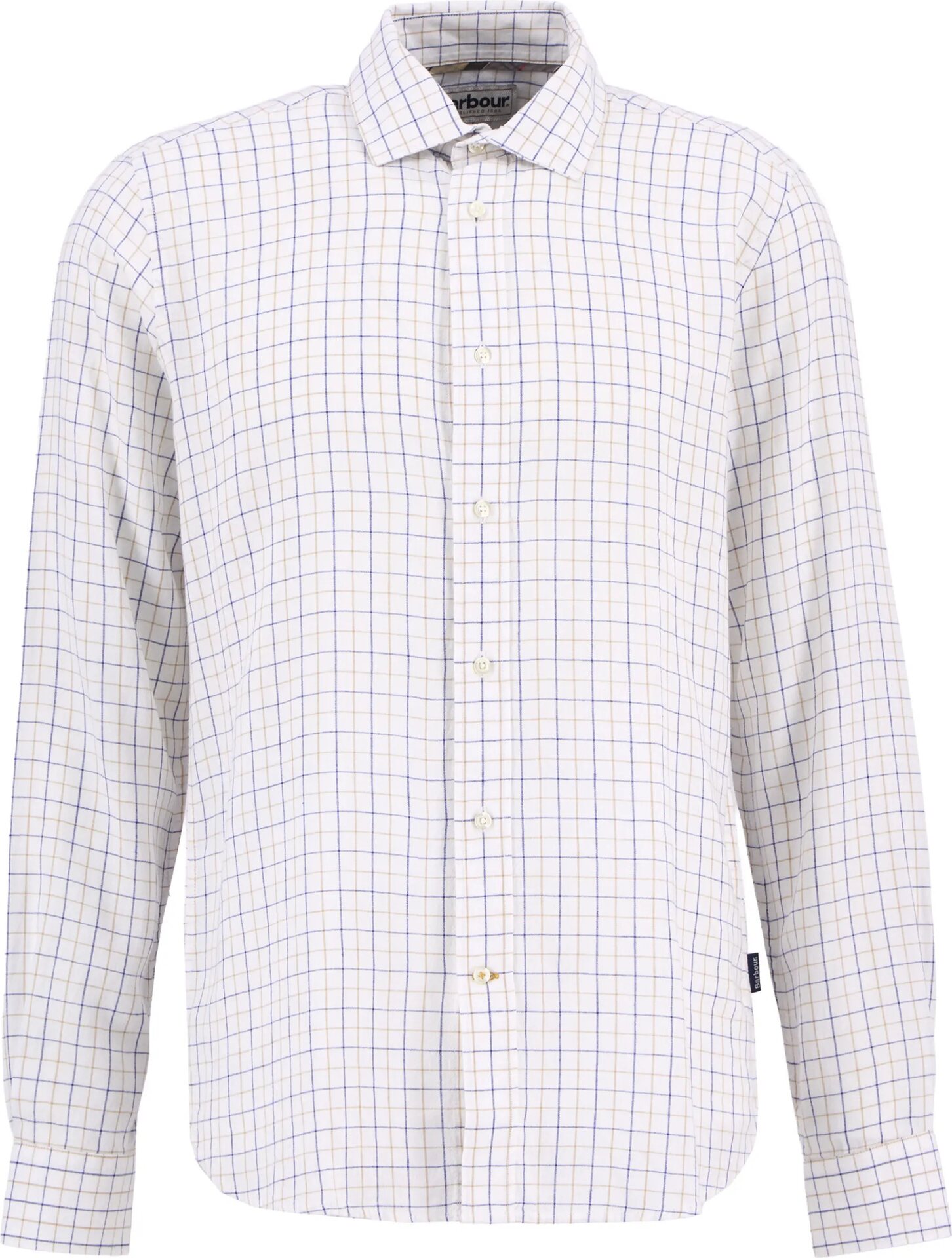 Barbour Belleview Tattersall Tailored Shirt Mens White