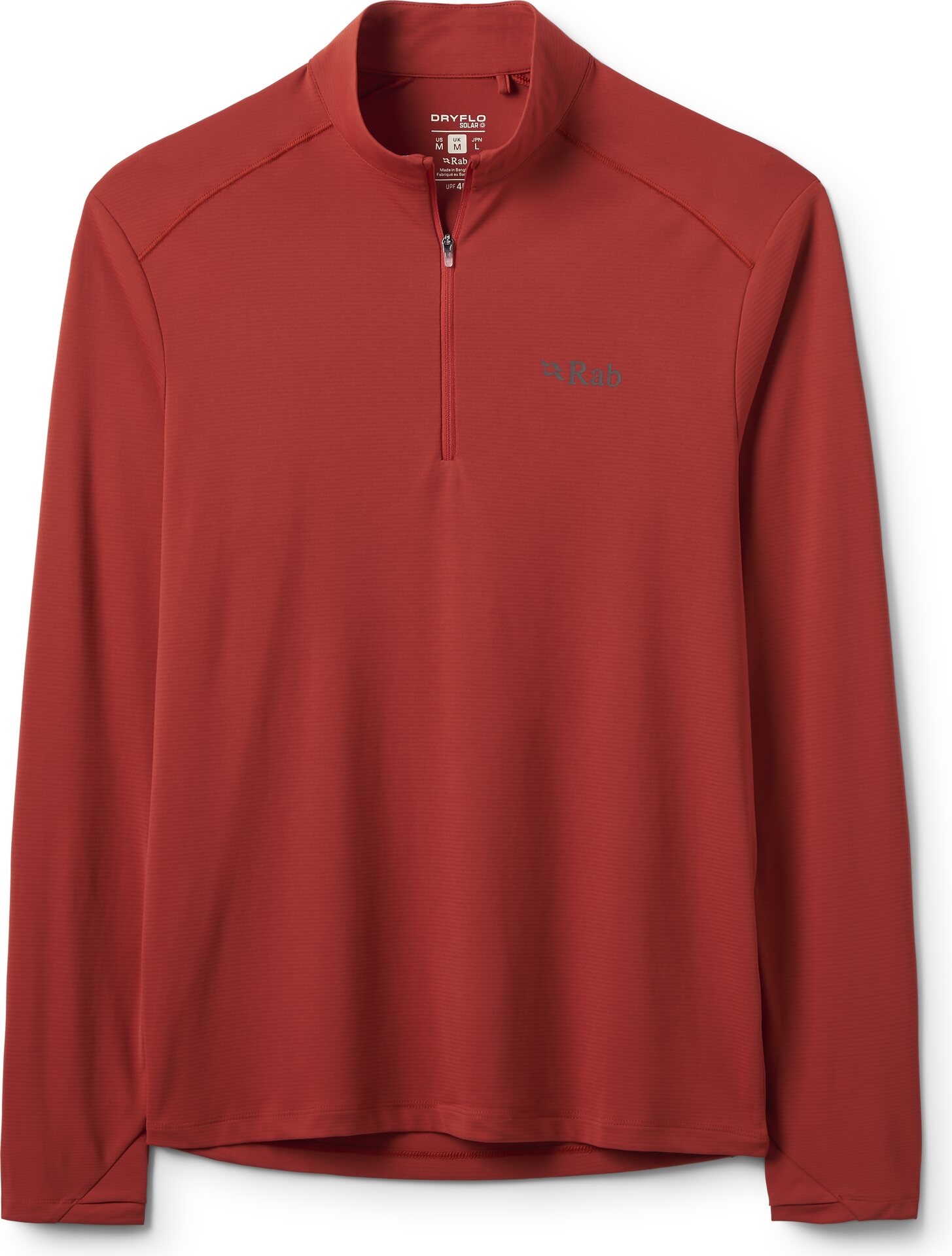 Rab Force LS Zip Mens Tuscan Red
